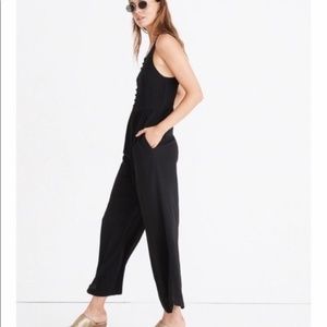 NWT Madewell Crepe Jumpsuit Black Size 4